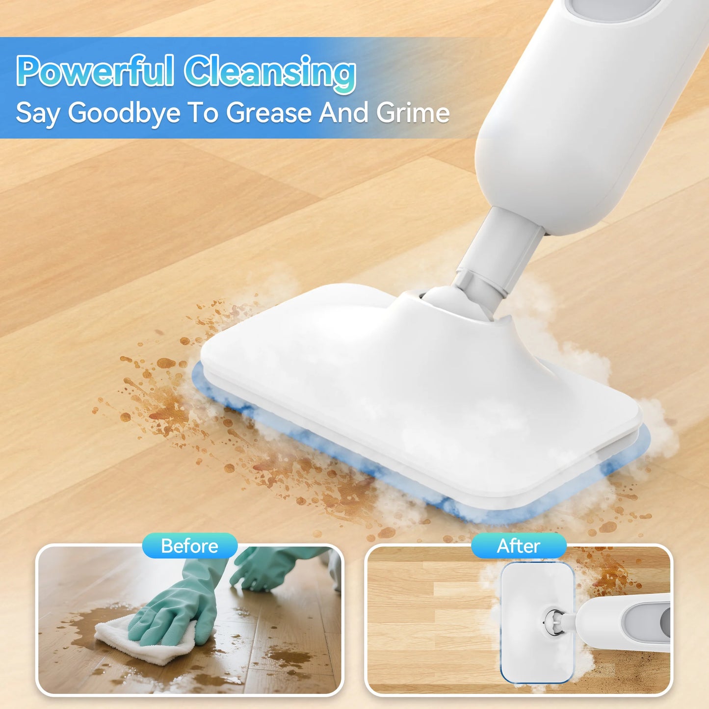 INSE F2 Steam Mop — 6-in-1 High-Temperature Steam Cleaner for Floors, Carpet & Kitchen