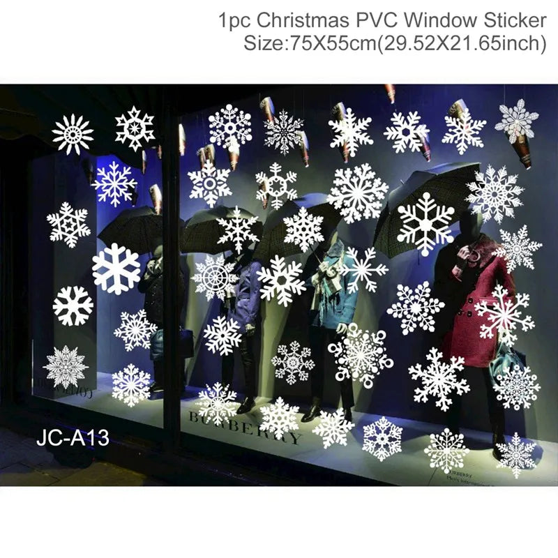 Christmas Window Stickers - Festive Holiday Decals for Home & Kids Room