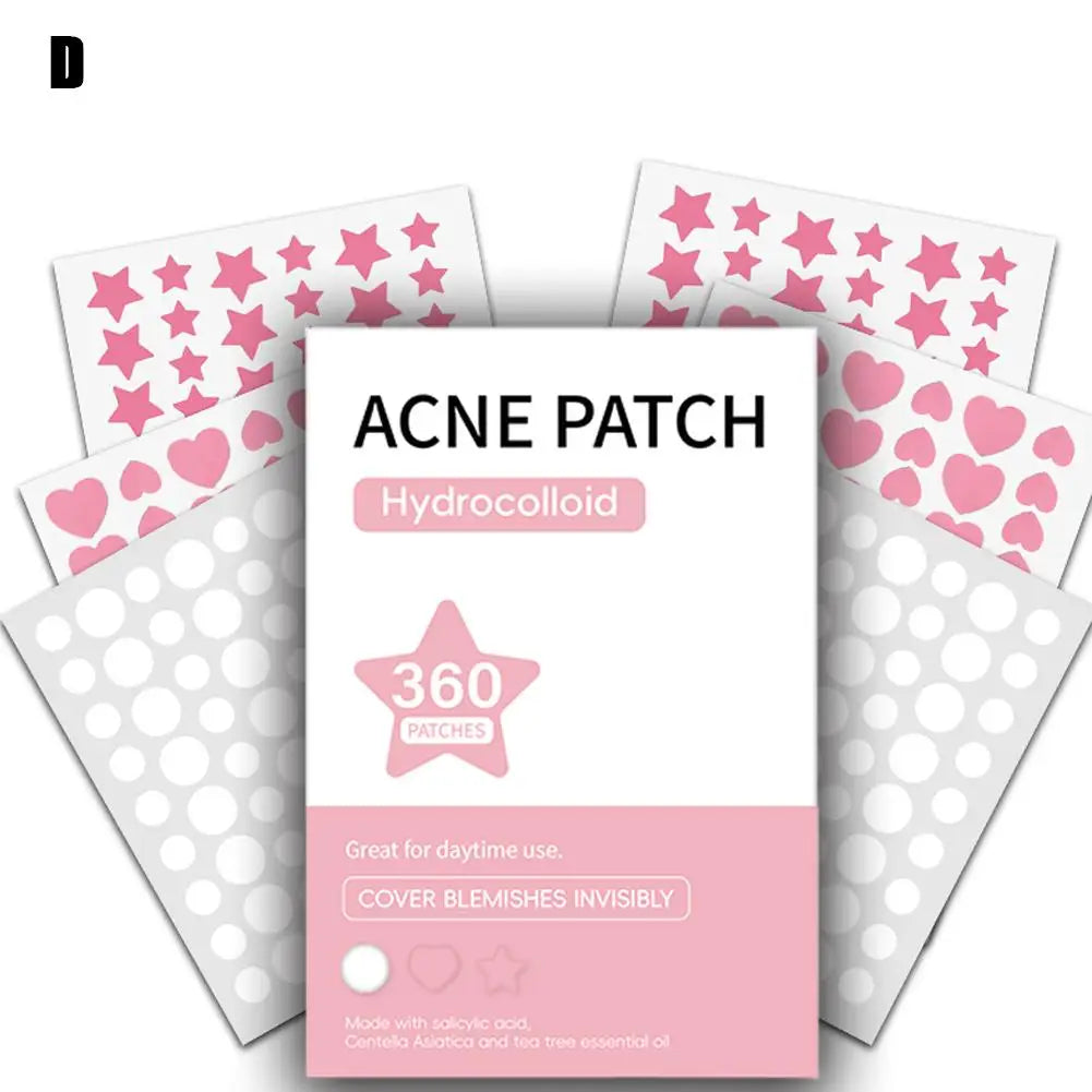 360 or 180-Piece Invisible Acne Patches - Hydro colloid Pimple Treatment Stickers
