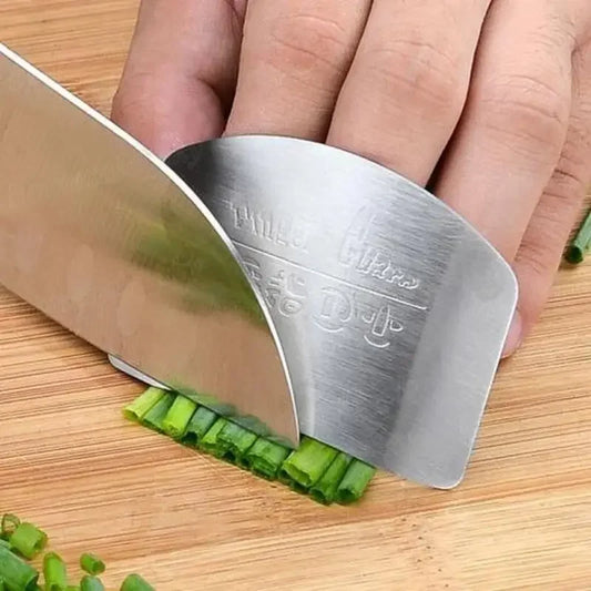 Stainless Steel Finger Guard - Kitchen Safety Tool for Cutting & Slicing