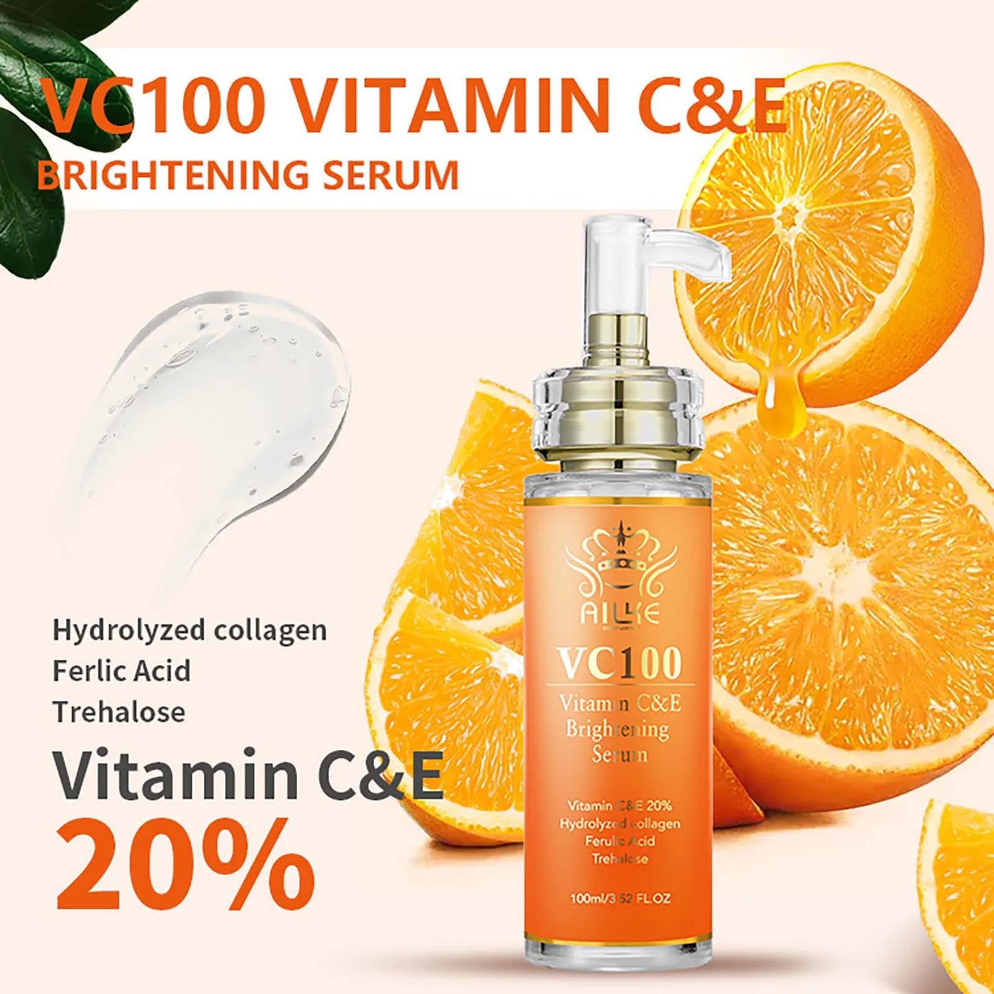 AILKE Vitamin C Brightening Kit - Complete Anti-Aging & Even Skin Tone System for Radiant Glow