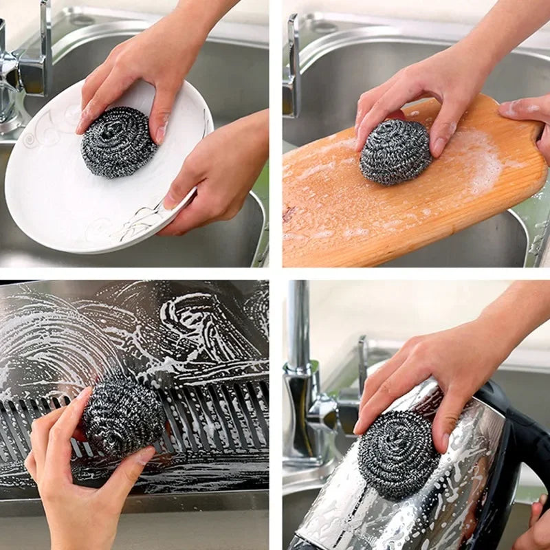 30-Pack Stainless Steel Scrubbing Pads – Heavy Duty Kitchen Cleaning Scourers