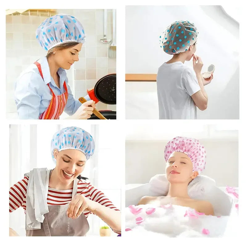 Waterproof Shower Cap - Thickened EVA Matte Design for Hair Protection