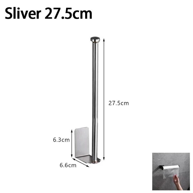 Under-Sink Paper Towel Holder - Stainless Steel Space-Saving Organizer