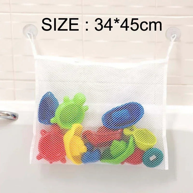Kids Bath Toy Storage Bag — Waterproof Mesh Hanging Organizer with Cute Animal Prints