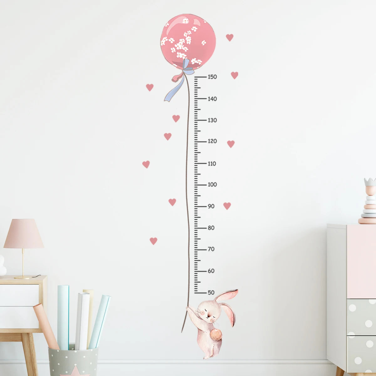 Cartoon Animal Height Chart Wall Stickers - Kids Growth Ruler 3-Piece Set