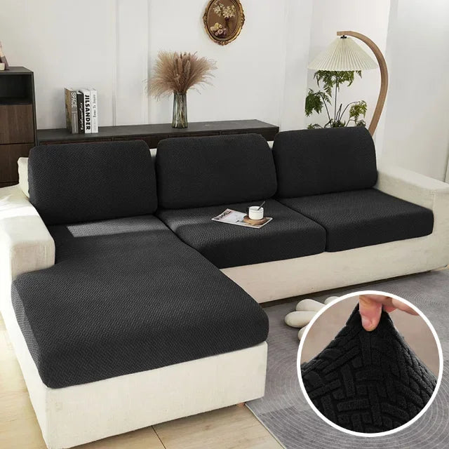 Elastic Sofa Cover - Stretch Furniture Protector for Sectional, Loveseat & Couch (Machine Washable)