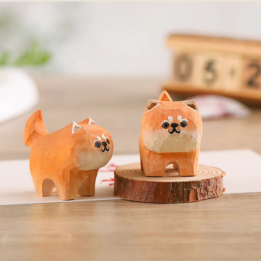 DIY Wooden Aroma Diffuser - Cute Cat & Dog Car Ornaments for Dashboard & Home Decor