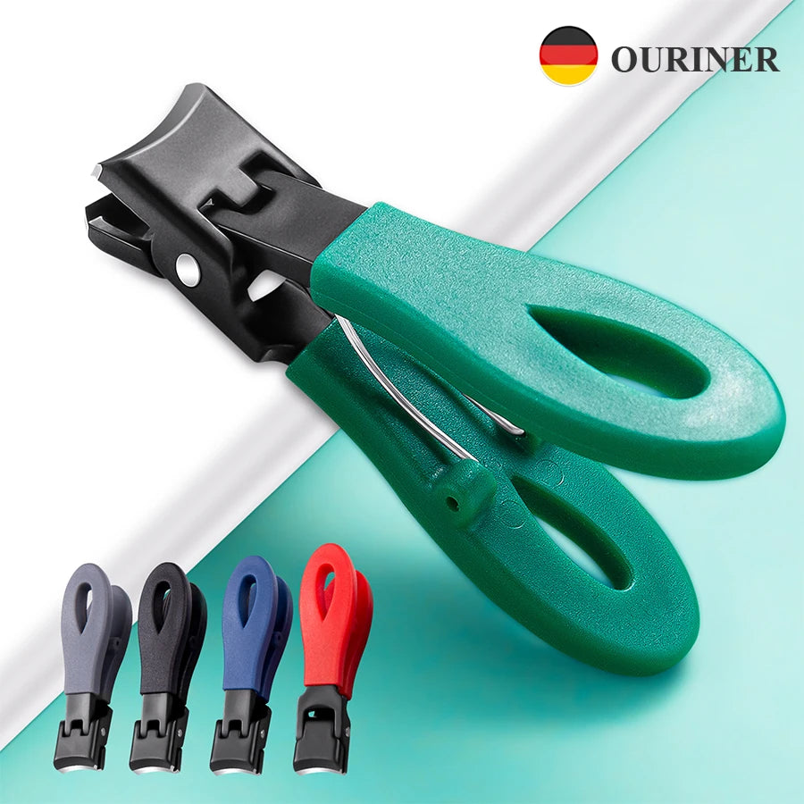 Portable Ultra Sharp Nail Clippers - Stainless Steel Wide Jaw for Thick Toenails