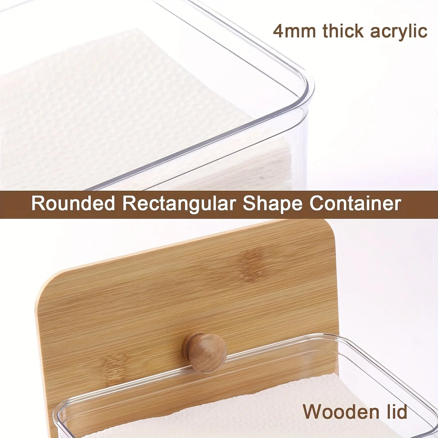 Clear Acrylic Storage Containers - 2 Pack