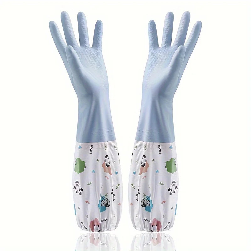 Waterproof Long Sleeve Dishwashing Gloves – Anti-Slip Cleaning & Household Work Gloves