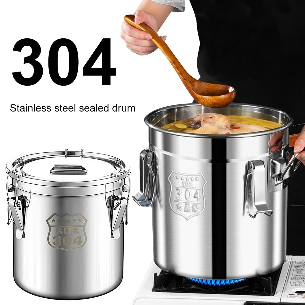 Stainless Steel Airtight Canister - Food Storage Container with Seal Lid