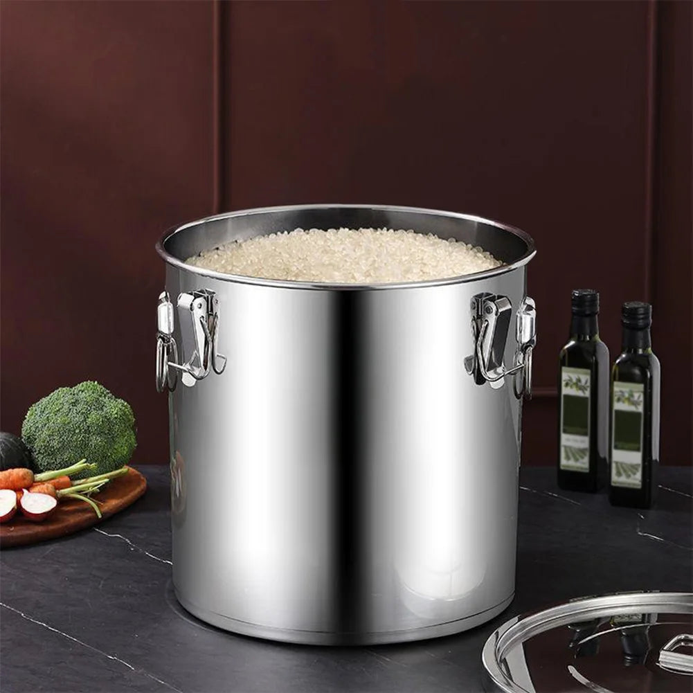 Stainless Steel Airtight Canister - Food Storage Container with Seal Lid