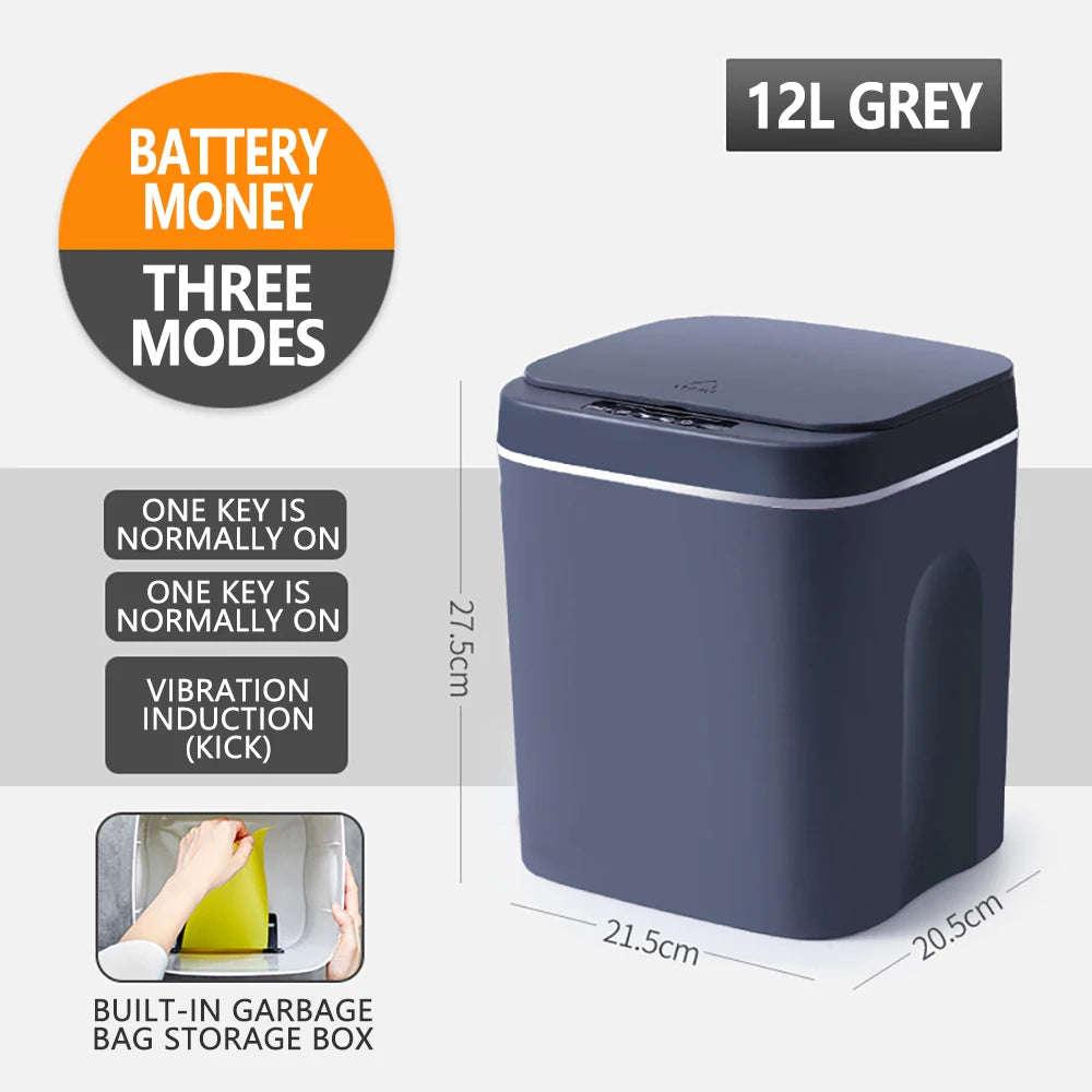 Smart Touchless Trash Can - 12-16L Automatic Sensor Waste Bin