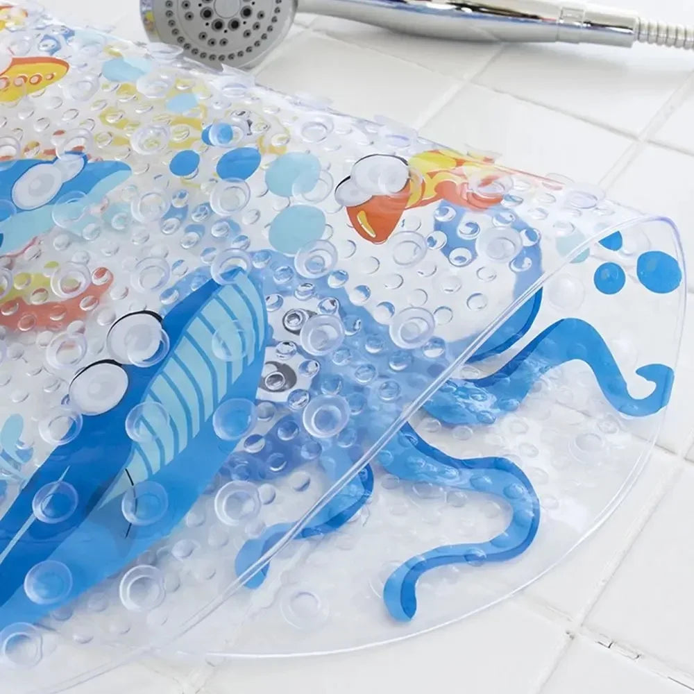 Non-Slip Shower Mat with Suction Cups - Cute Cartoon Bath Mat
