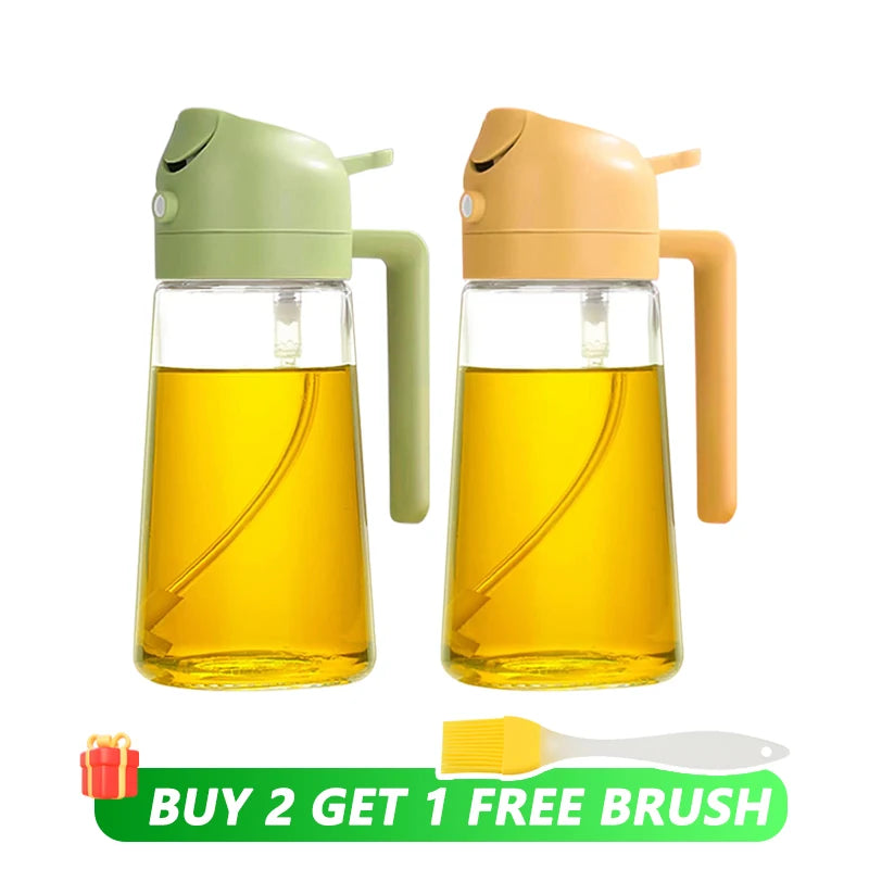 2-in-1 Oil Spray Bottle 500ml - Healthy Cooking Made Easy