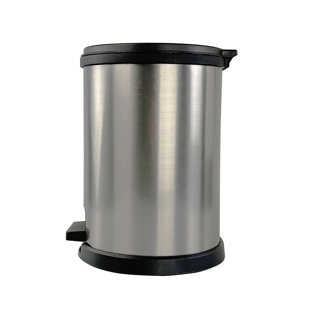 1.5 Gallon Step Trash Can - Touchless Stainless Steel Look Wastebasket for Bathroom & Office