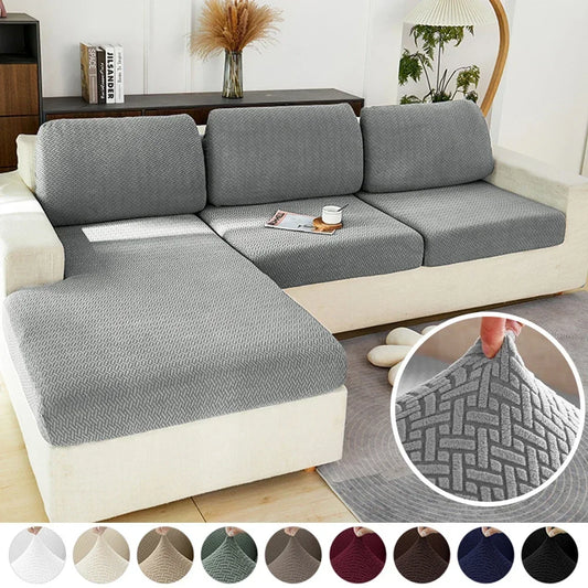 Elastic Sofa Cover - Stretch Furniture Protector for Sectional, Loveseat & Couch (Machine Washable)