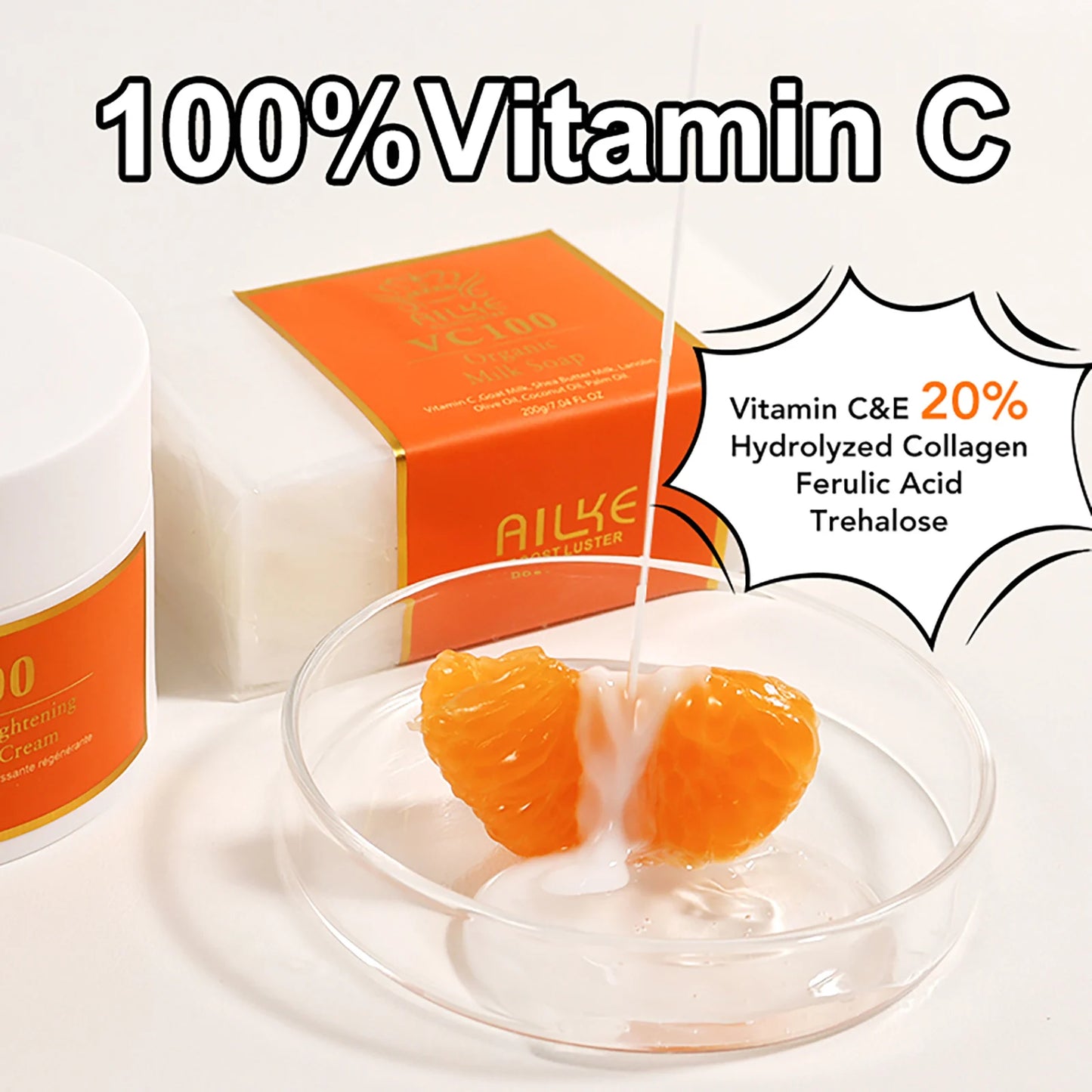 AILKE Vitamin C Brightening Kit - Complete Anti-Aging & Even Skin Tone System for Radiant Glow