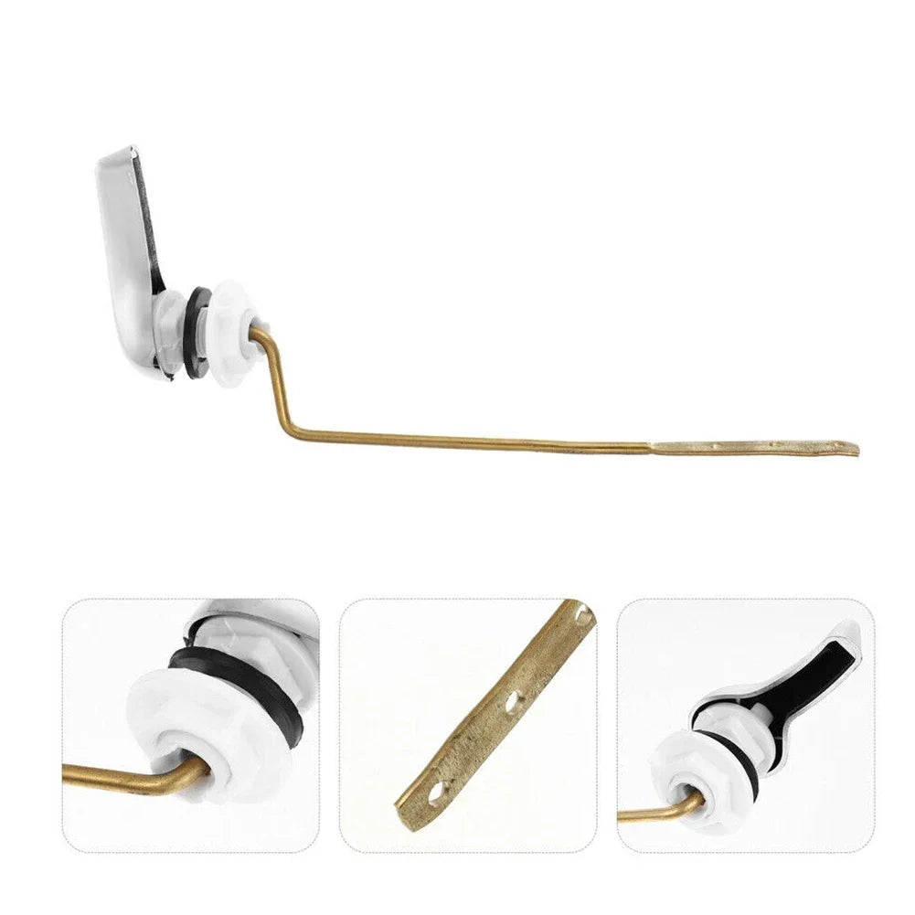 Universal Toilet Tank Flush Lever - Chrome Finish Replacement Handle