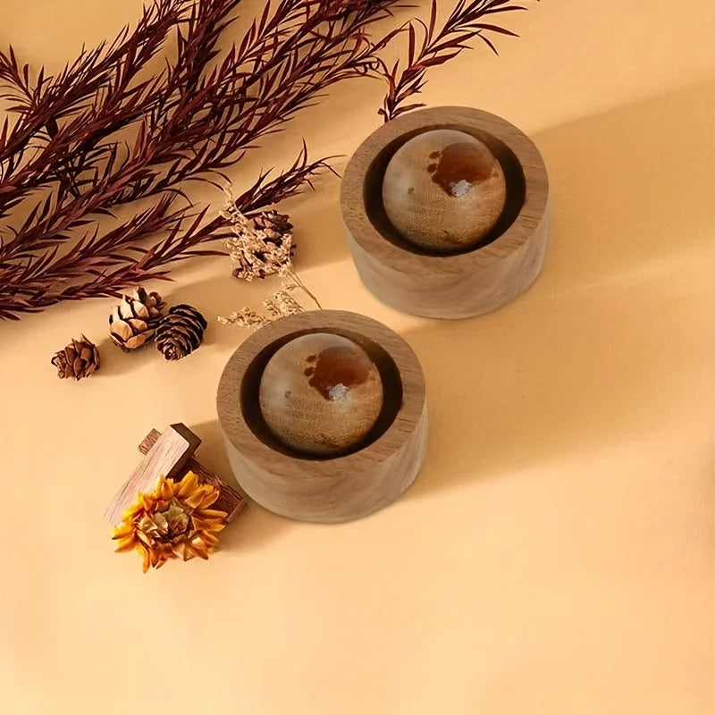 Wooden Essential Oil Diffuser - Mini Cute Natural Fragrance Diffuser for Car, Bedroom & Bathroom