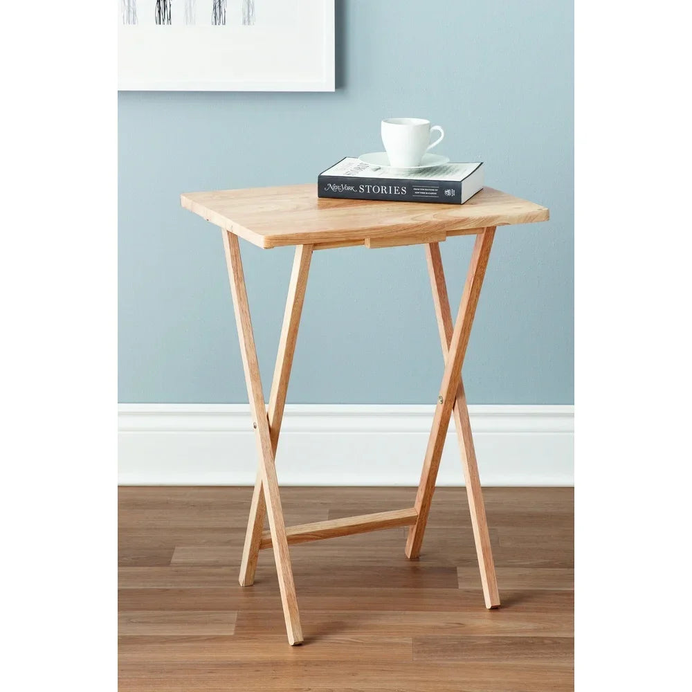 Foldable Bamboo TV Tray Table for Small Spaces
