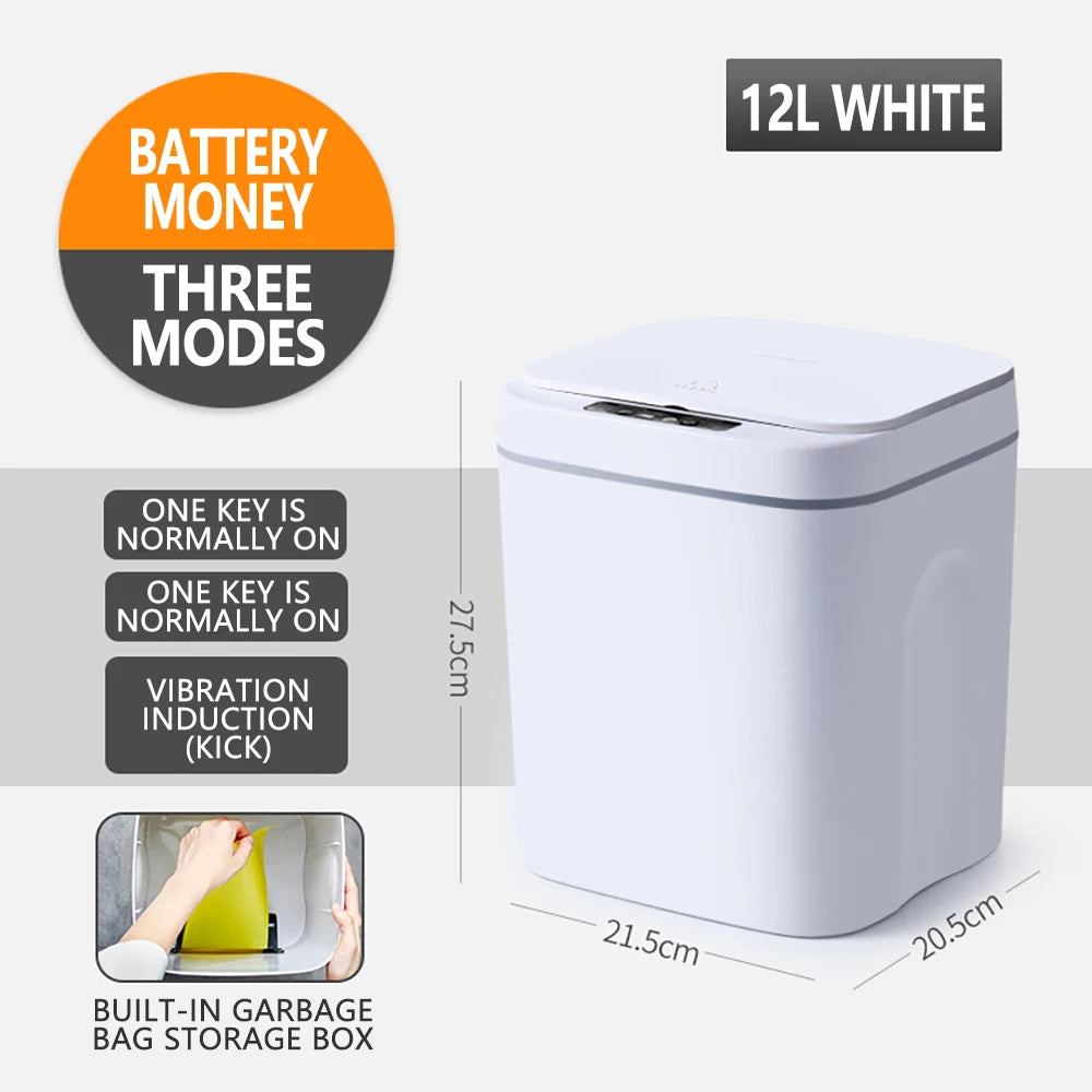 Smart Touchless Trash Can - 12-16L Automatic Sensor Waste Bin