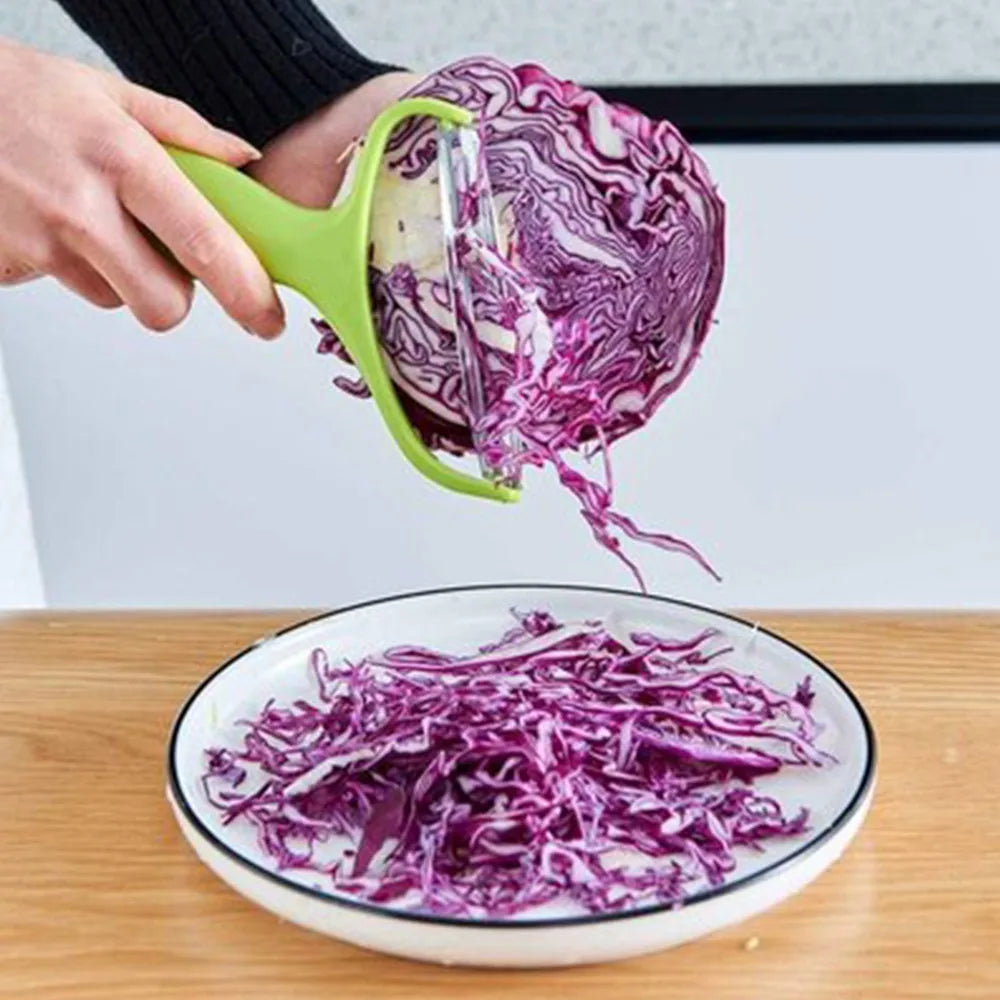 Stainless Steel Vegetable Peeler - Wide Mouth Multi-Purpose Grater & Slicer for Kitchen