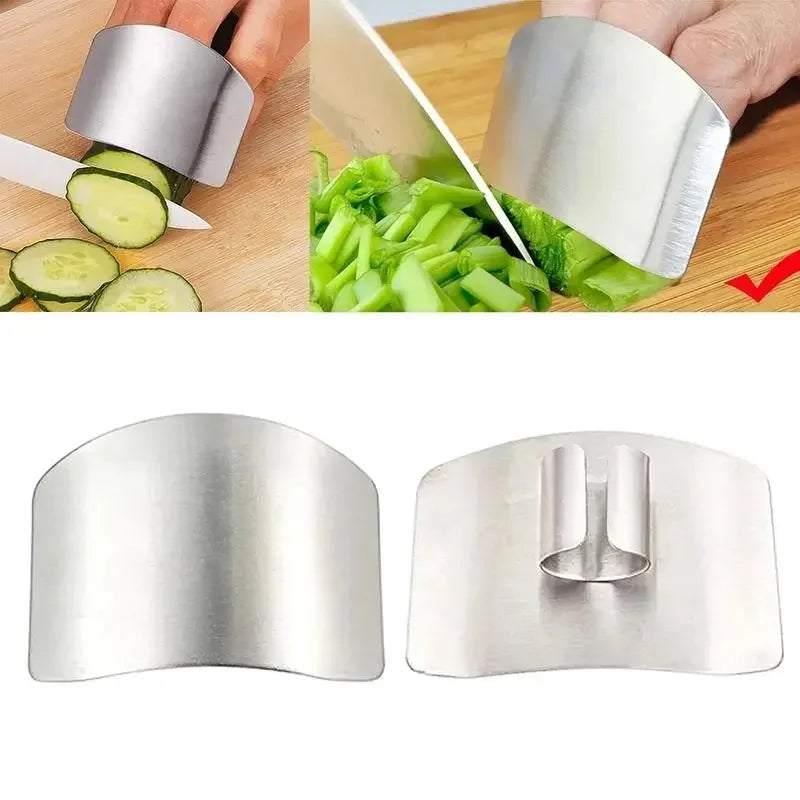 Stainless Steel Finger Guard - Kitchen Safety Tool for Cutting & Slicing
