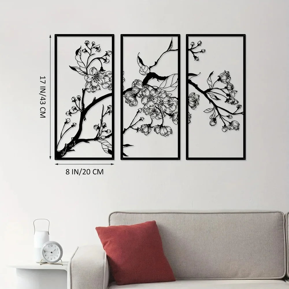 Metal Wall Art Sculpture — Handcrafted Floral & Abstract Designs for Home Decor (10 Styles)