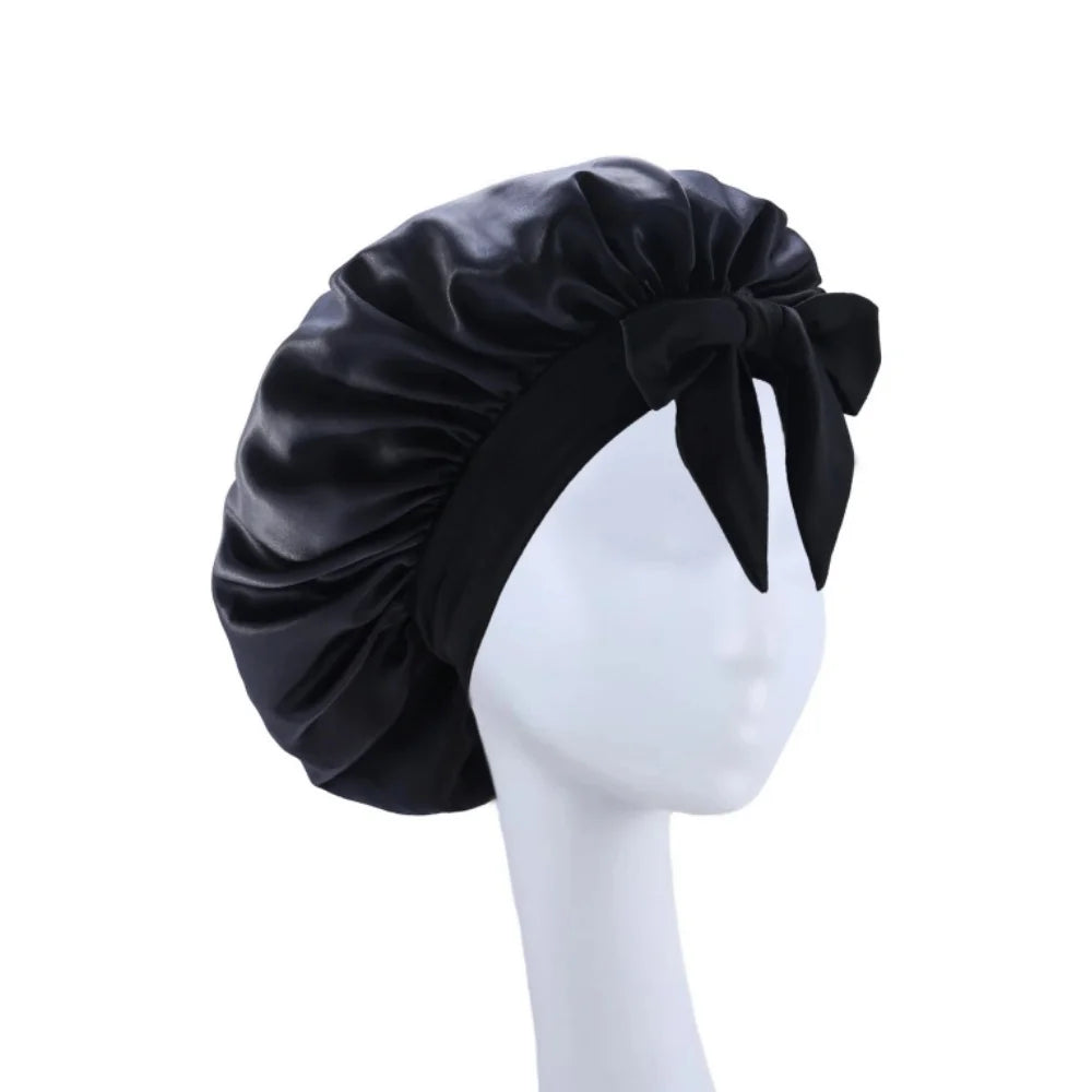 Satin Sleep Bonnet - Silk Hair Cap for Curly & Natural Hair