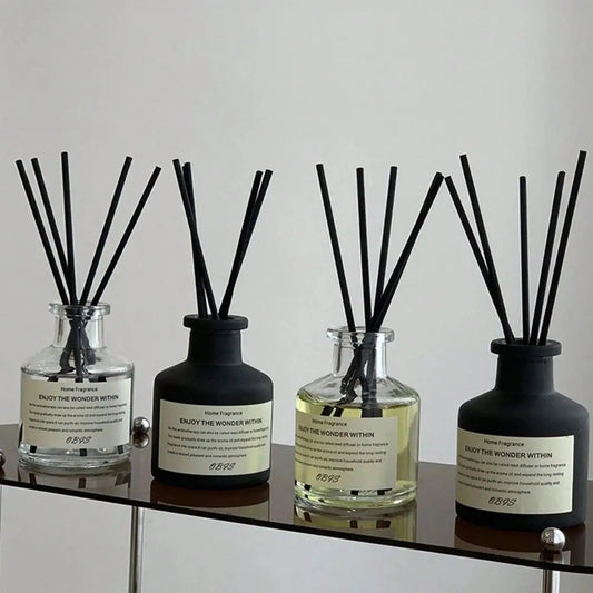 50ml Flameless Reed Diffuser - Freesia Jasmine Fragrance Oil for Home & Room Air Freshener