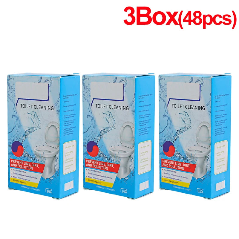 Toilet Cleaning Effervescent Tablets - Stain Remover & Deodorizer