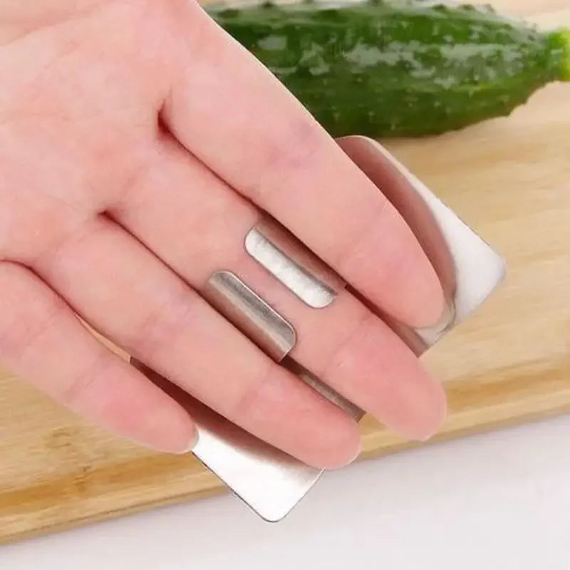 Stainless Steel Finger Guard - Kitchen Safety Tool for Cutting & Slicing