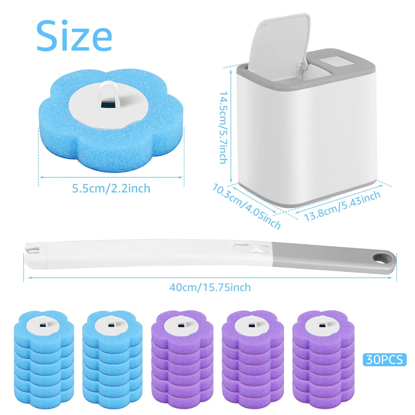 Disposable Toilet Brush & Refill Set