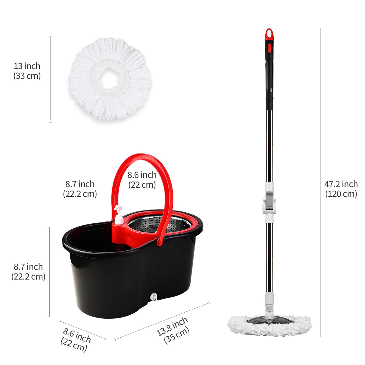 360° Self-Cleaning Spin Mop Bucket Set