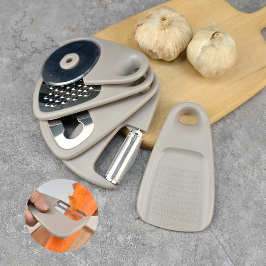5-Piece Stackable Kitchen Tool Set - Space-Saving Stainless Steel Essentials