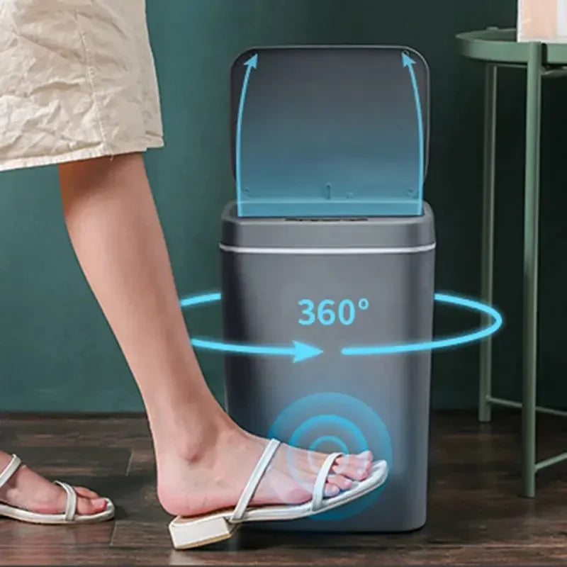 Smart Touchless Trash Can - 12-16L Automatic Sensor Waste Bin