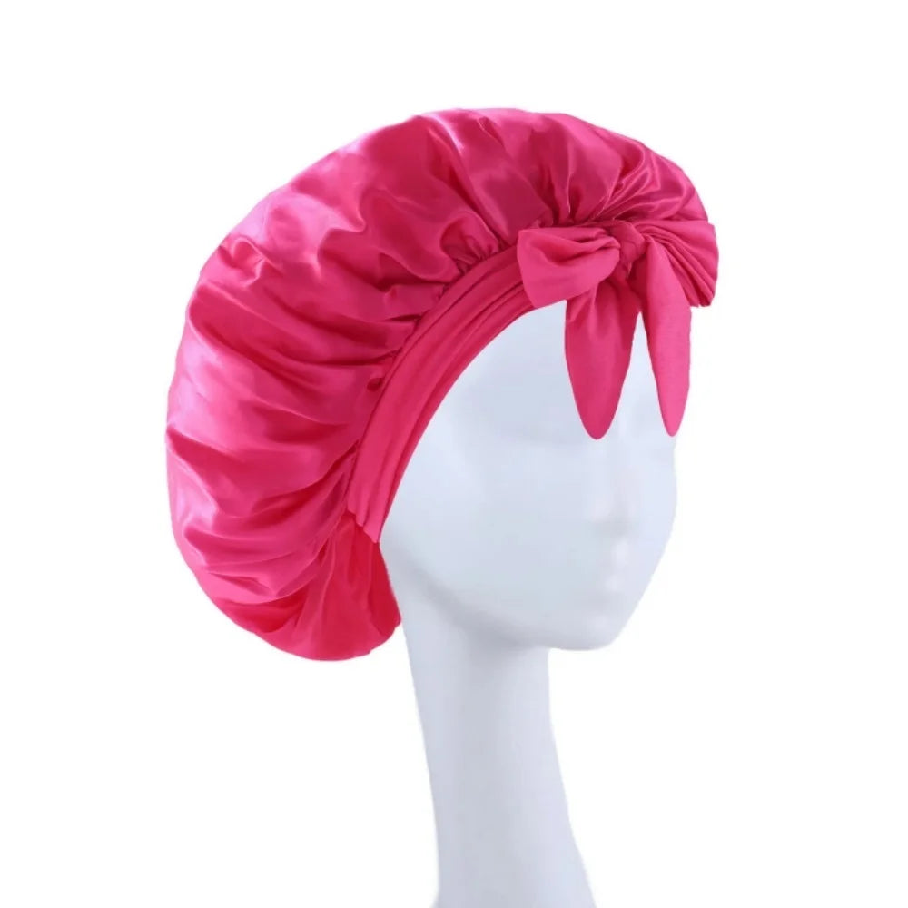 Satin Sleep Bonnet - Silk Hair Cap for Curly & Natural Hair