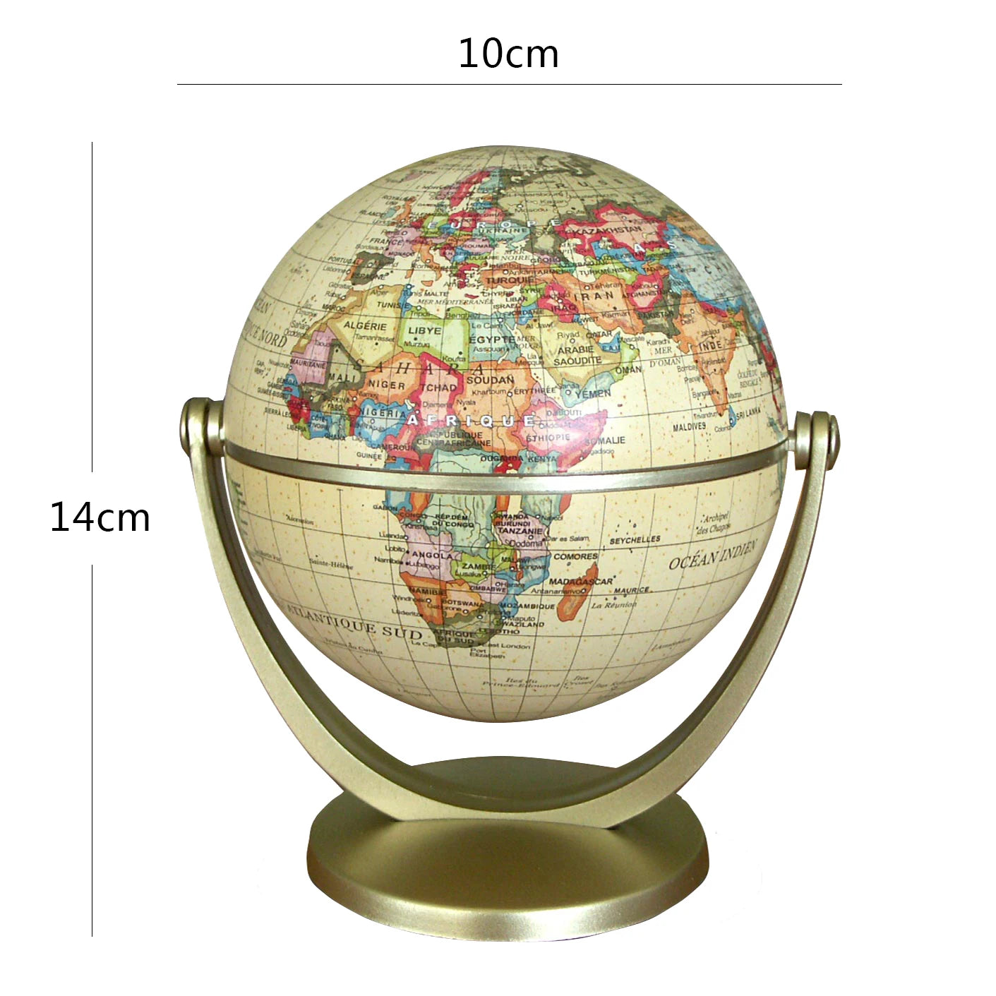 Retro World Globe - Educational Desk Décor for Kids Learning & Geography Study