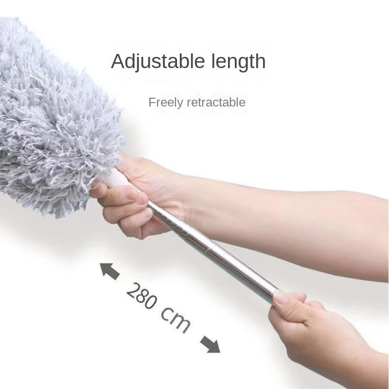 Telescopic Extendable Duster - 2.8m Long Handle Bendable Cleaning Tool