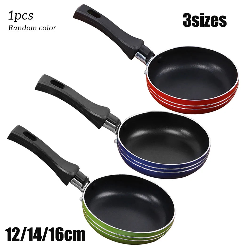 Non-Stick Mini Frying Pan Set - 12cm/14cm/16cm Steel Cookware