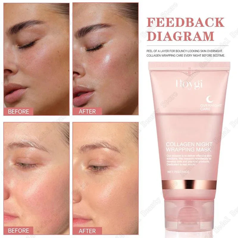 Collagen Night Wrapping Mask - Korean Rejuvenation Treatment for Glowing Skin (75ml)