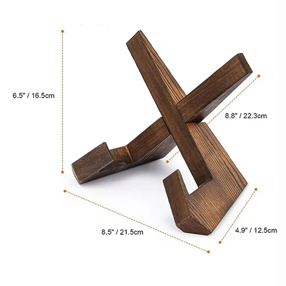 Wooden Recipe Book Stand - Kitchen Countertop Cookbook Holder