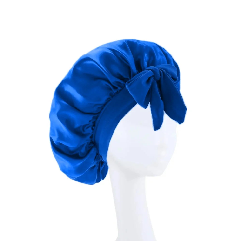 Satin Sleep Bonnet - Silk Hair Cap for Curly & Natural Hair