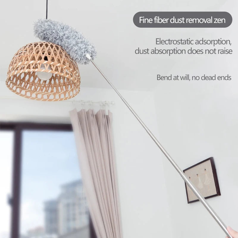 Telescopic Extendable Duster - 2.8m Long Handle Bendable Cleaning Tool
