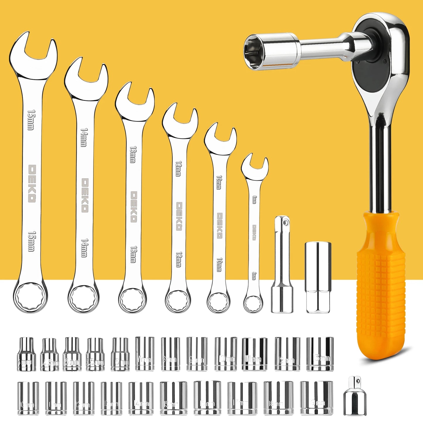 DEKO 228-Piece Home & Auto Repair Tool Set with Storage Case