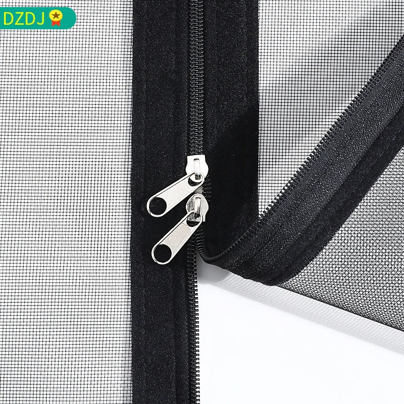 Self-Adhesive Window Mosquito Net with Zipper - Easy Install Bug Screen (Custom Sizes)