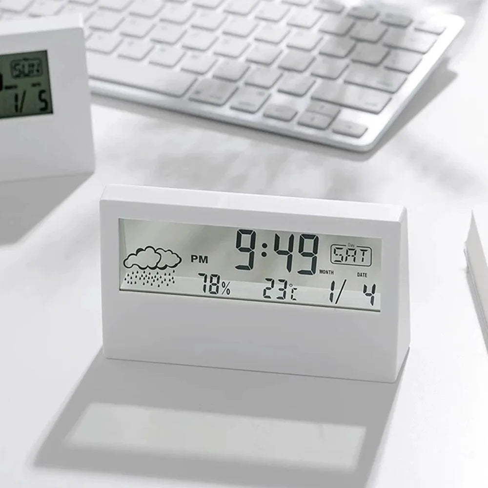 Digital Weather Station Clock - Temperature, Humidity & Alarm in One
