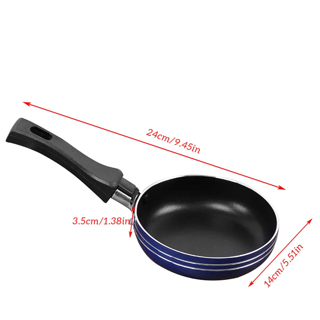Non-Stick Mini Frying Pan Set - 12cm/14cm/16cm Steel Cookware